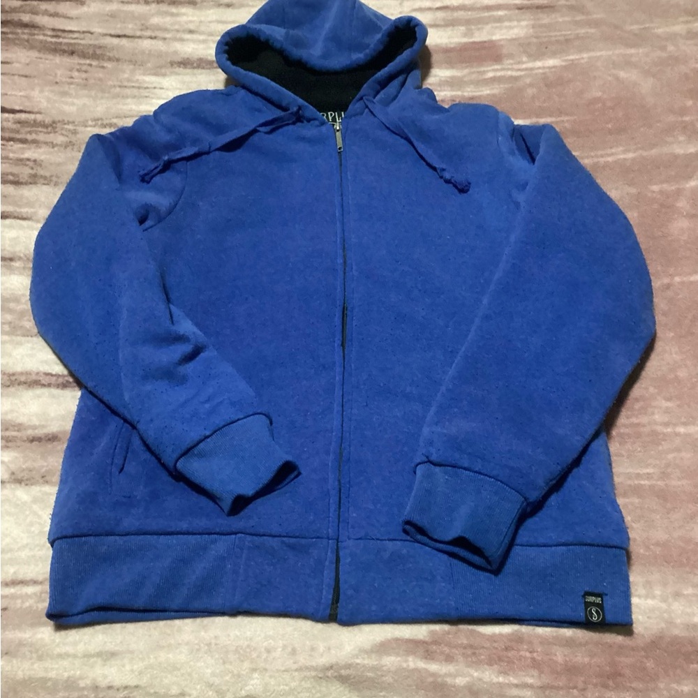 Men's Blue Fleece Lined Jacket
